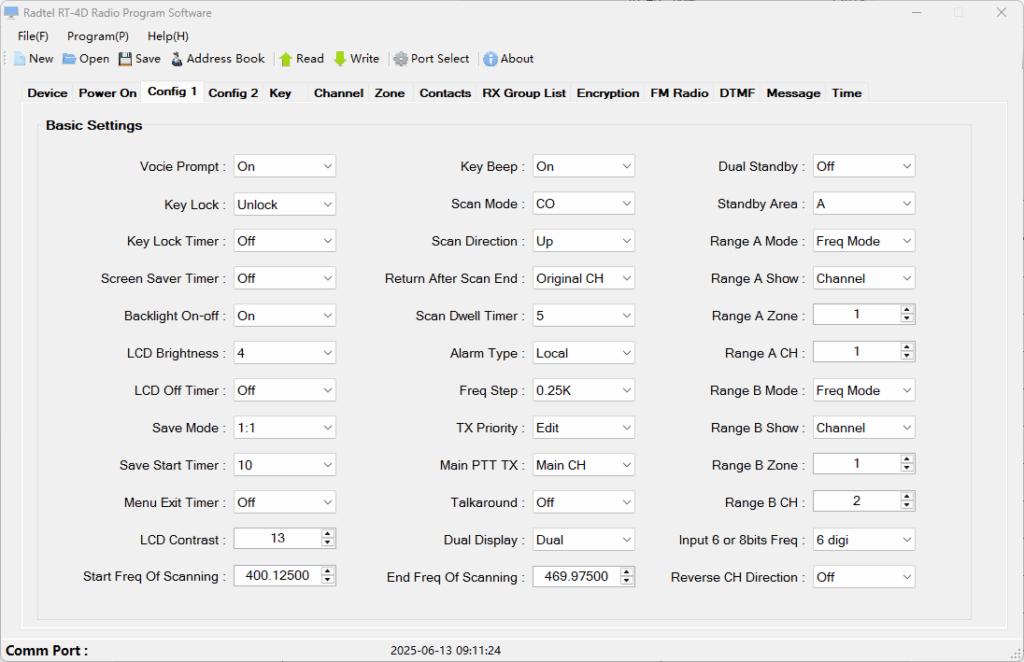 RT-4D　Config１　画面