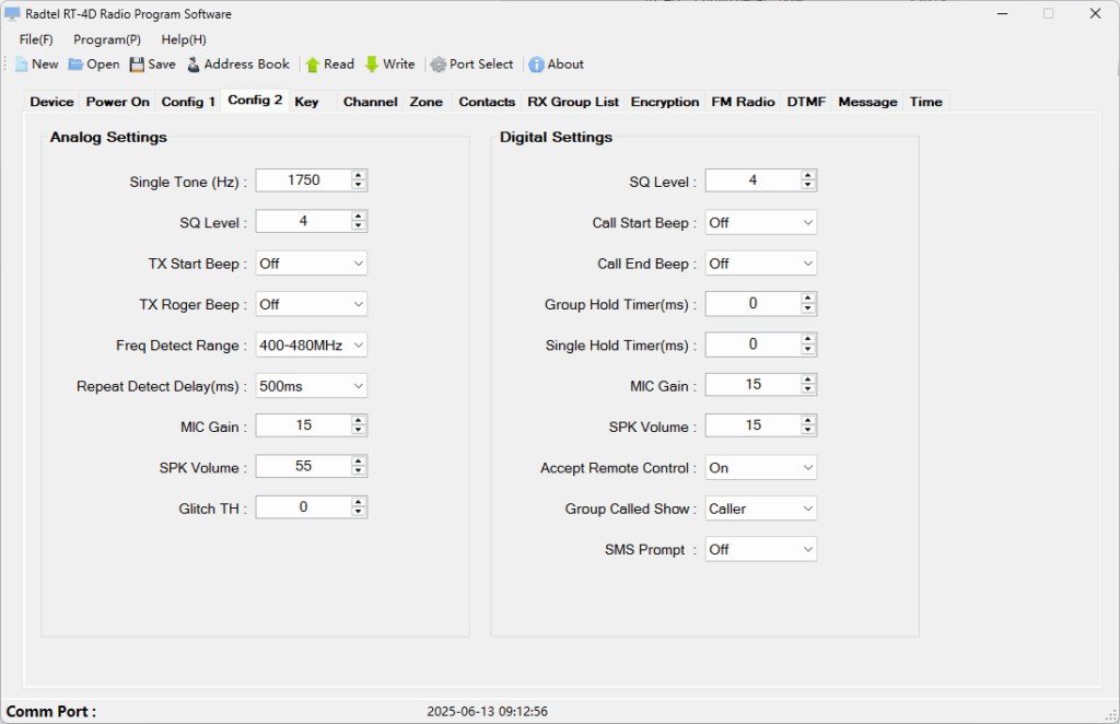 RT-4D　Config２　画面
