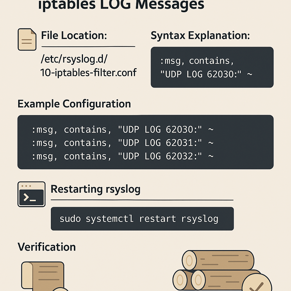 🛠️ rsyslogでiptablesログを破棄する設定手順