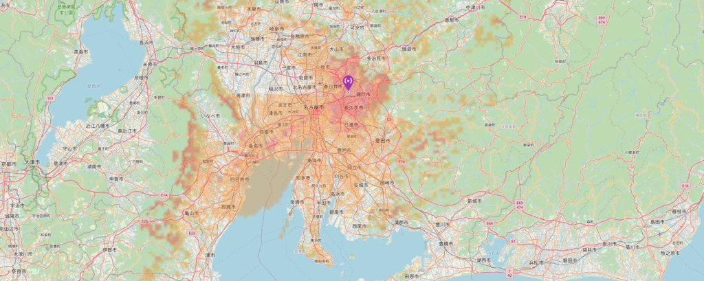 伝搬エリア　シミュレーション