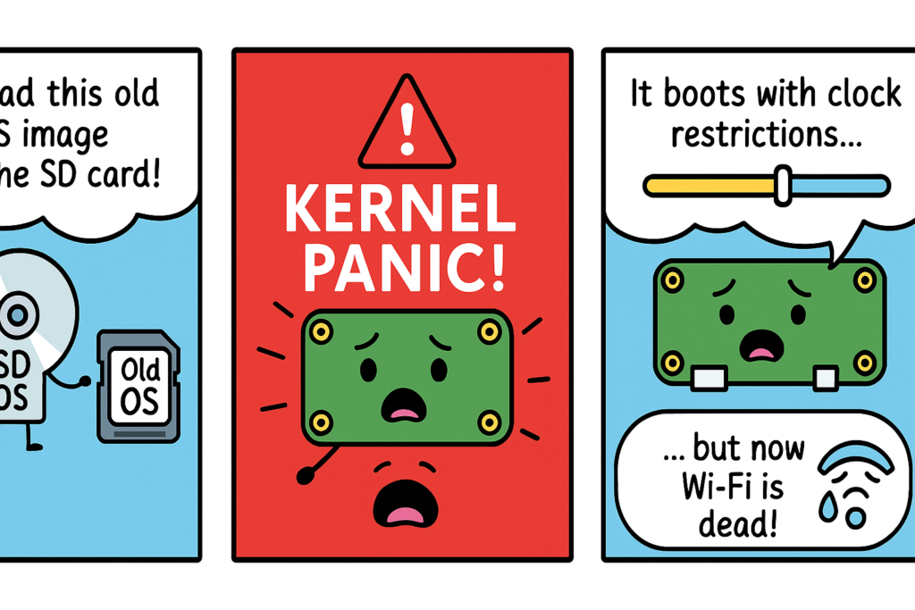 Raspberry Pi Zero 2 Wと古いRaspbian Busterイメージの非互換性＋起動時のカーネルパニック問題