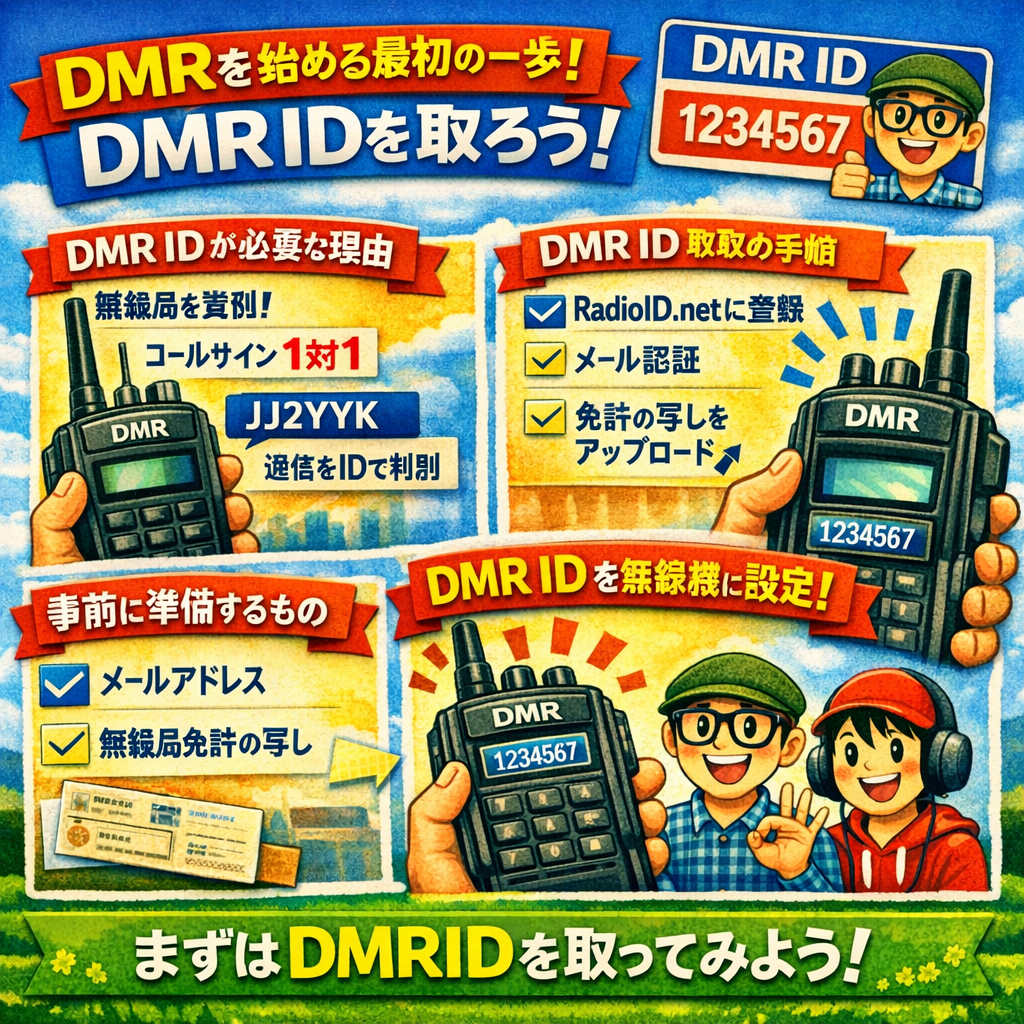 🆔 DMRを始める最初の一歩！「DMRID」を取ろう――――――――――――――――――
